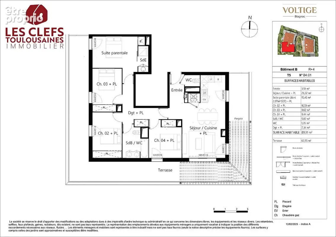 Appartement Blagnac 5 pièces de 89 m² avec balcon de 62 m² ! - photo 4