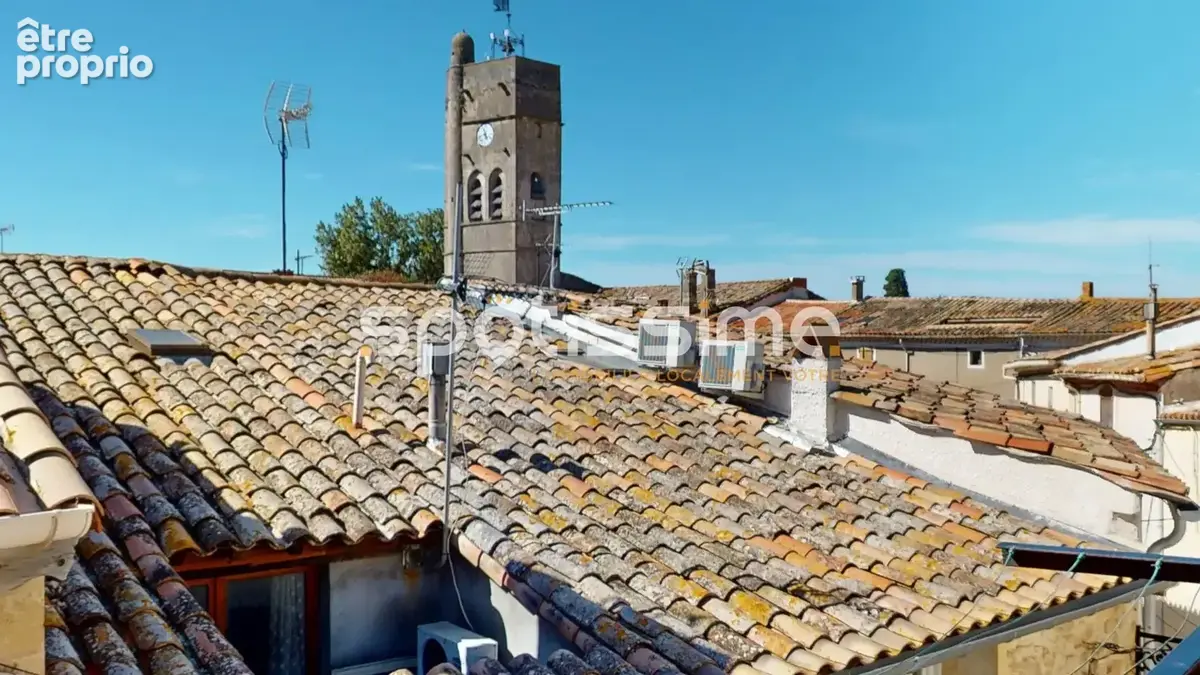 Pomérols  maison de village t3 90 m²  balcon  vue sur les toits et le clocher - photo 12