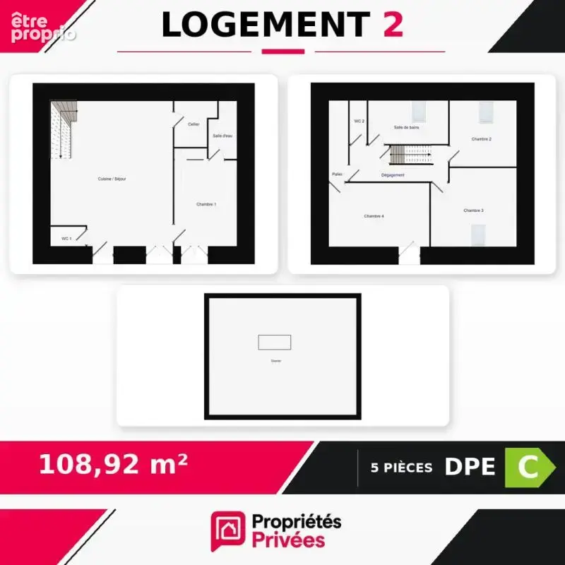 Cancale 35260 -corps de ferme composé de 5 logements  400 m2 habitable au total - photo 3