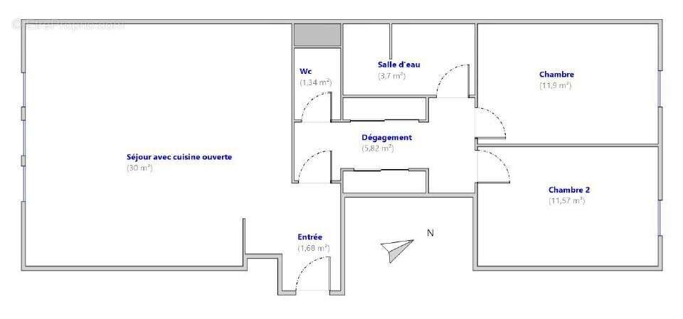 Paris 13 – Corvisart / Square René Le Gall – 3 pièces 66 m² – Plan étoile - photo 8
