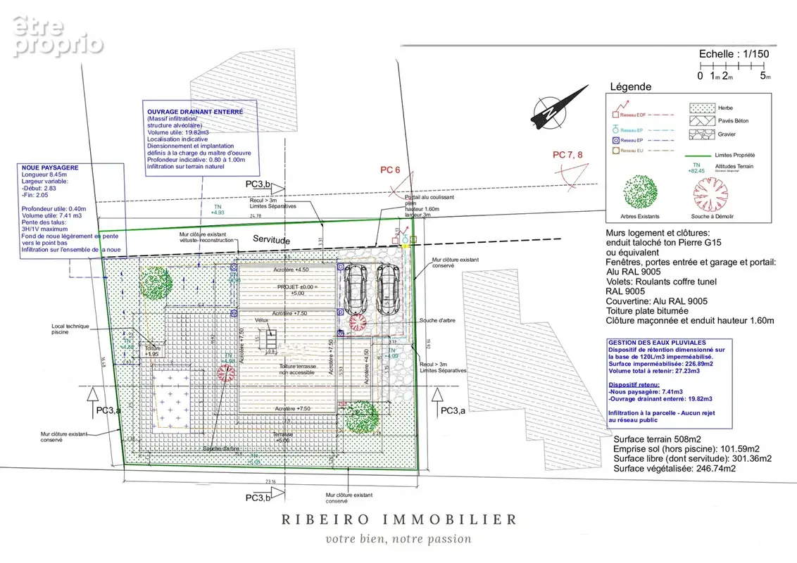 Terrain avec projet de villa contemporaine, permis purgé au Grau d'Agde - photo 2