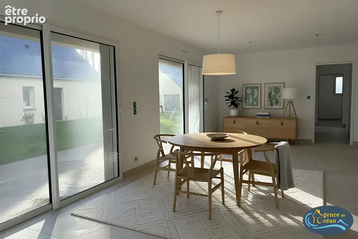 Maison neuve de plain pied 4 chambres a vendre proche plages de penestin en bretagne sud - photo 2