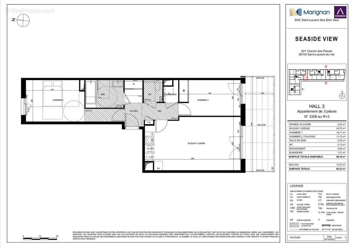 Appartement à SAINT-LAURENT-DU-VAR