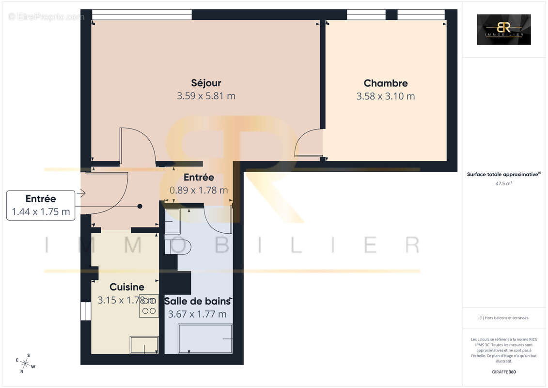 Appartement à PARIS-20E