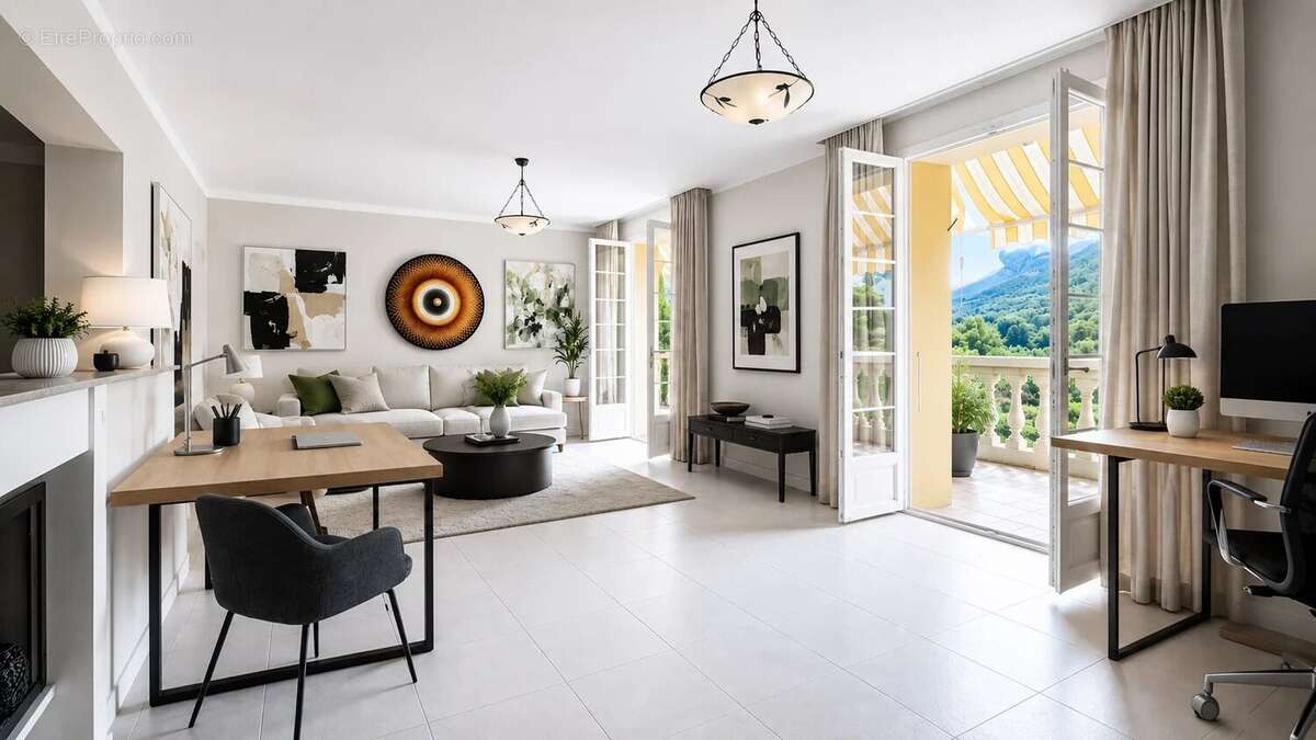 Roquebrune Cap Martin 3 pièces avec jardin, garage,  piscine et vue mer - photo 3