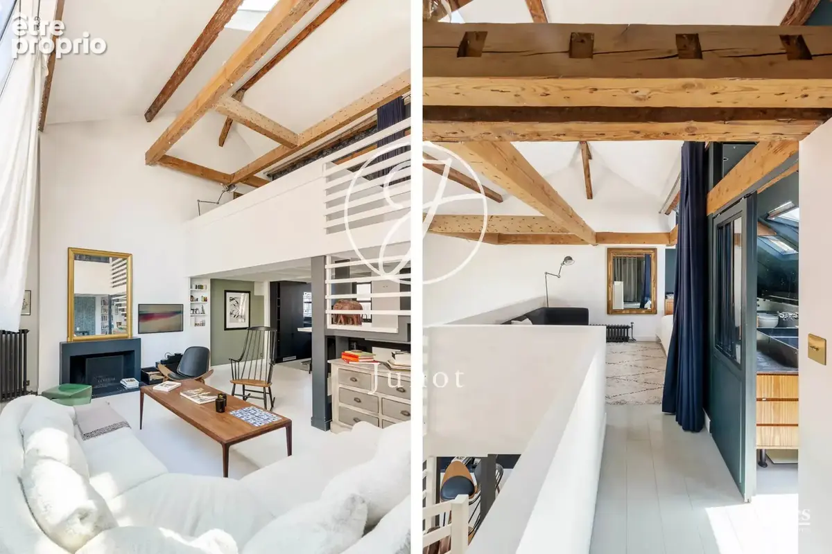 Paris 18e - MONTMARTRE / CAULAINCOURT - Atelier d'artiste - 88,26m² au sol - 77,55m² Carrez - 2 chambres - Dernier étage - photo 16