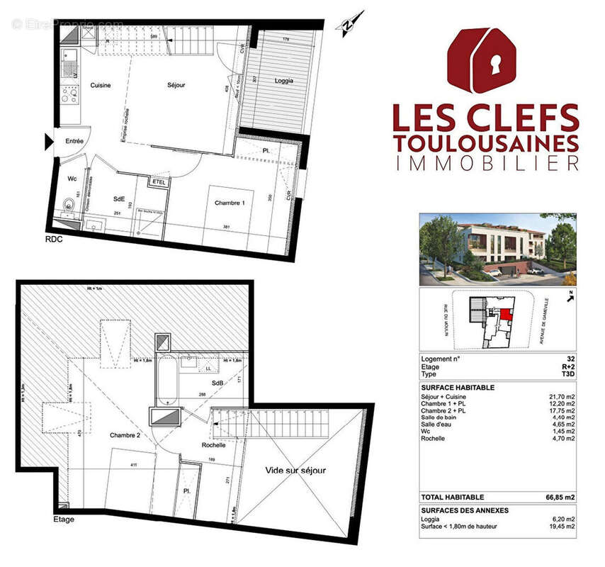 Appartement à SAINT-ORENS-DE-GAMEVILLE