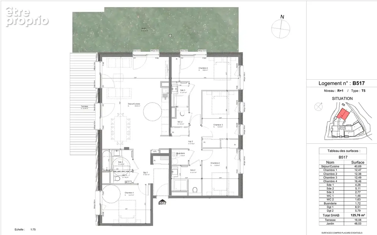 Les gets - appartement rez de jardin 4 chambres - 3 salles de bain meuble a vendre - photo 6