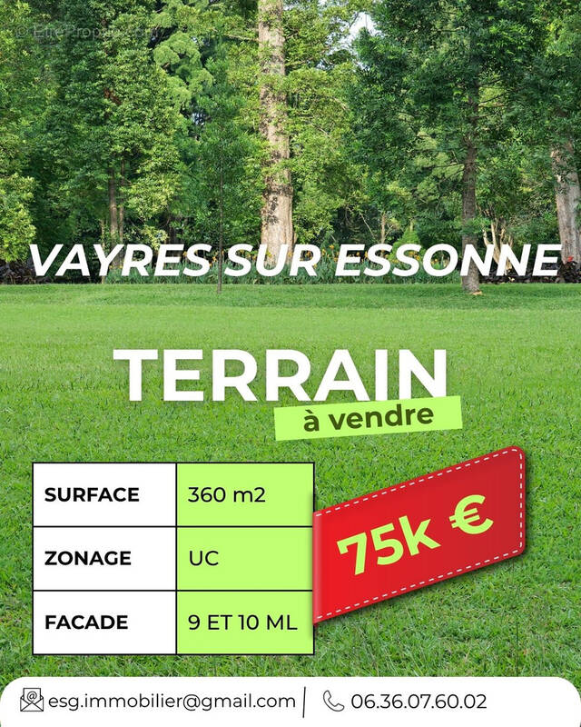Terrain à VAYRES-SUR-ESSONNE