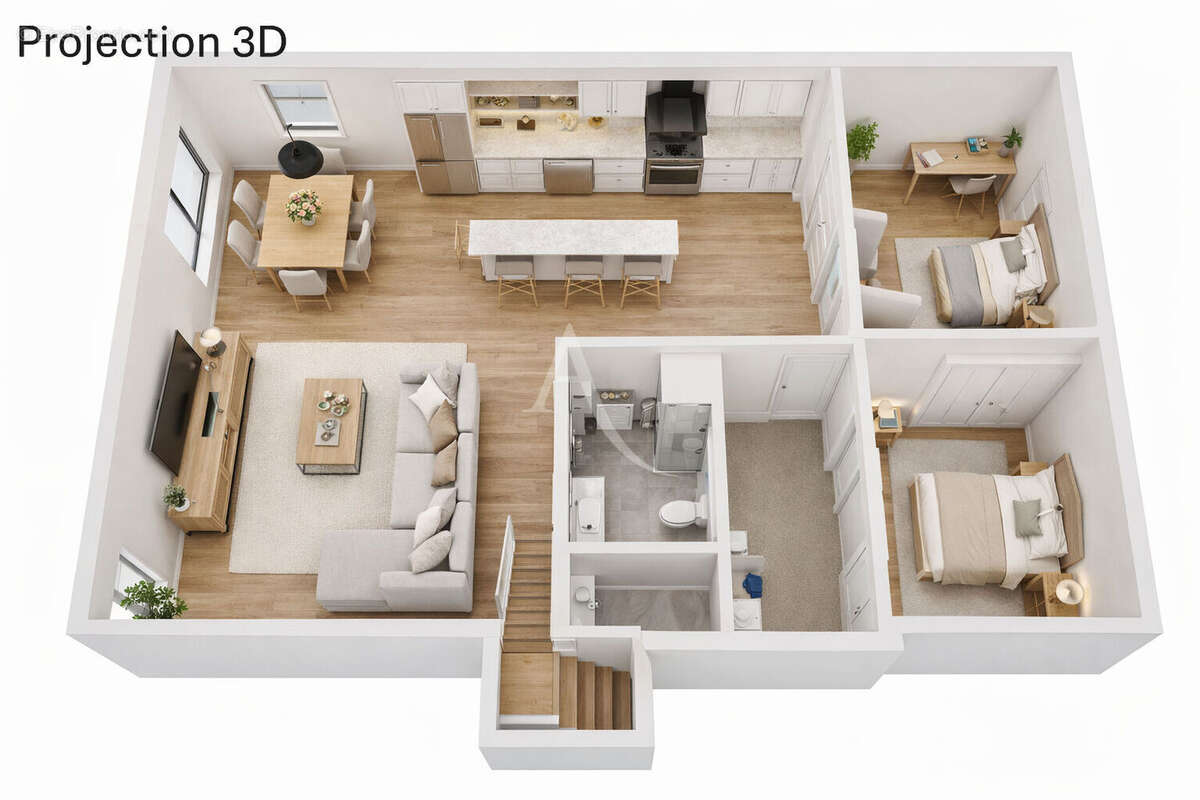 Appartement Type 3 entièrement refait à neuf - photo 6