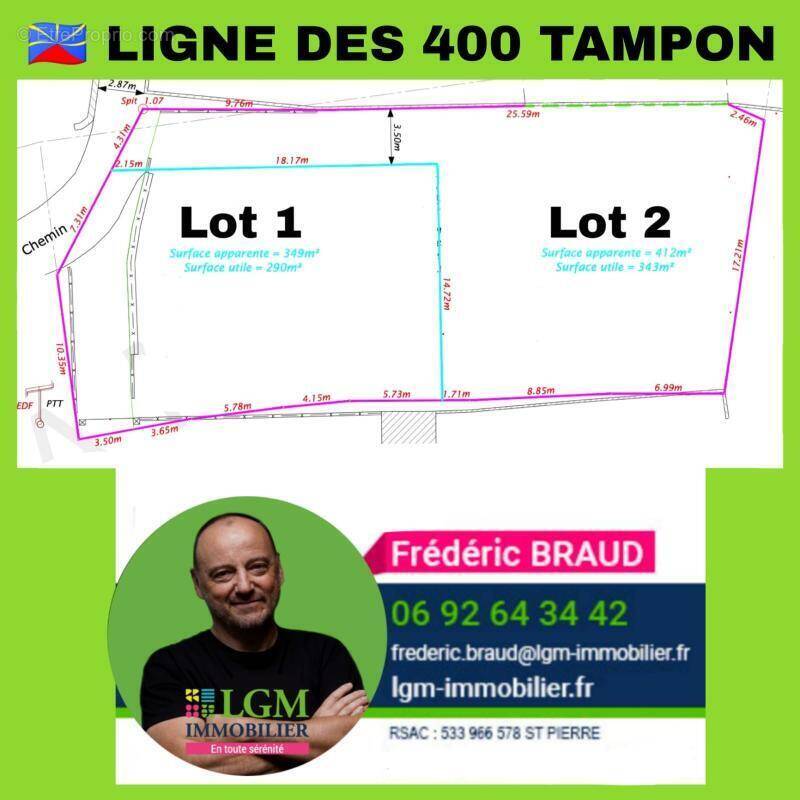 Terrain à LE TAMPON