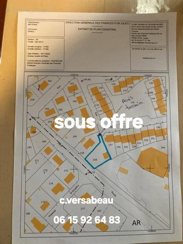 Terrain à ERNEE