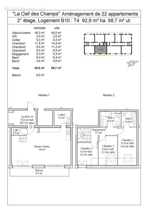 Appartement à SAINT-JEOIRE