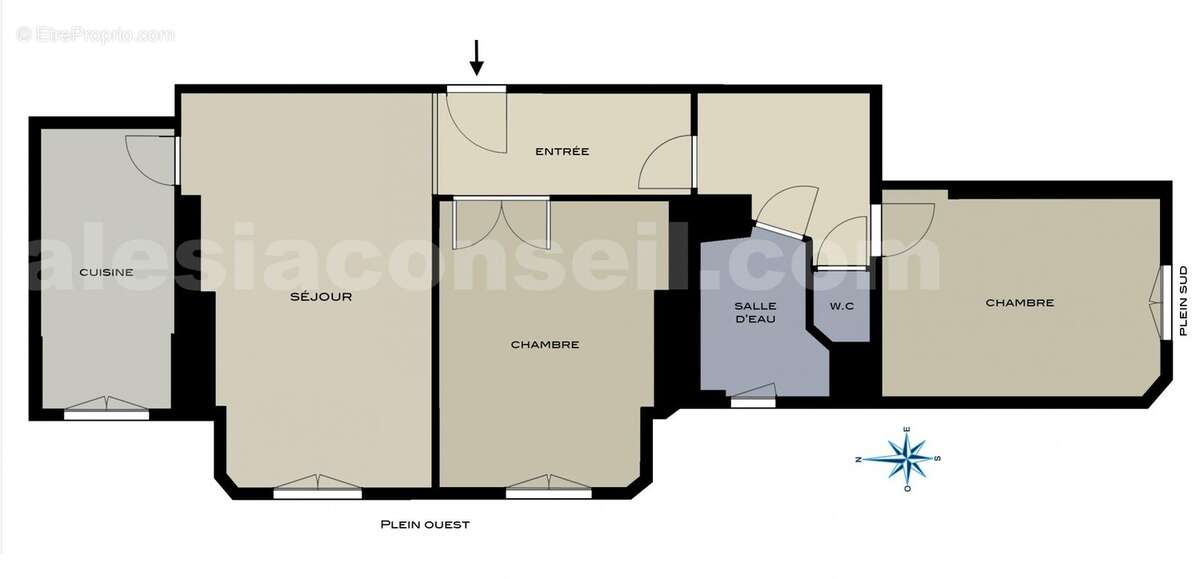 isso69-scho-plan - Appartement à PARIS-14E