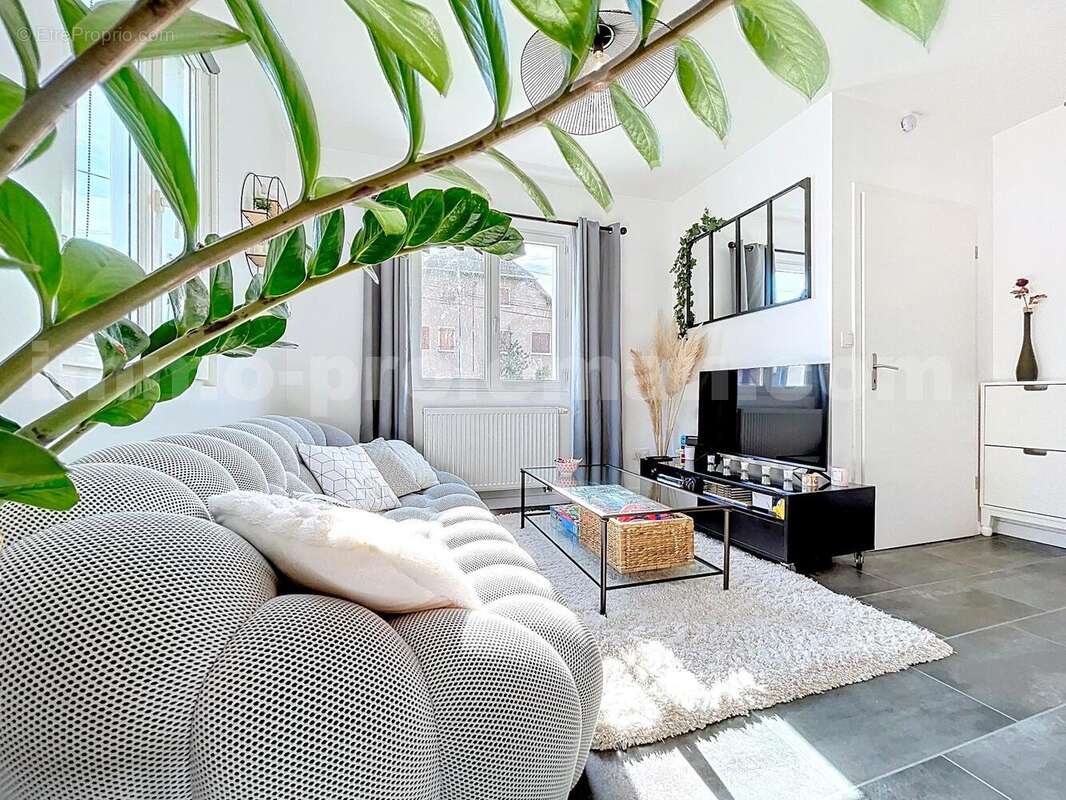 Appartement_T4_Gaillard_belle_superficie_prix_frontière_Suisse_direction_GENEVE_Tram_Ceva_vue_séjour_salon - Maison à AMBILLY
