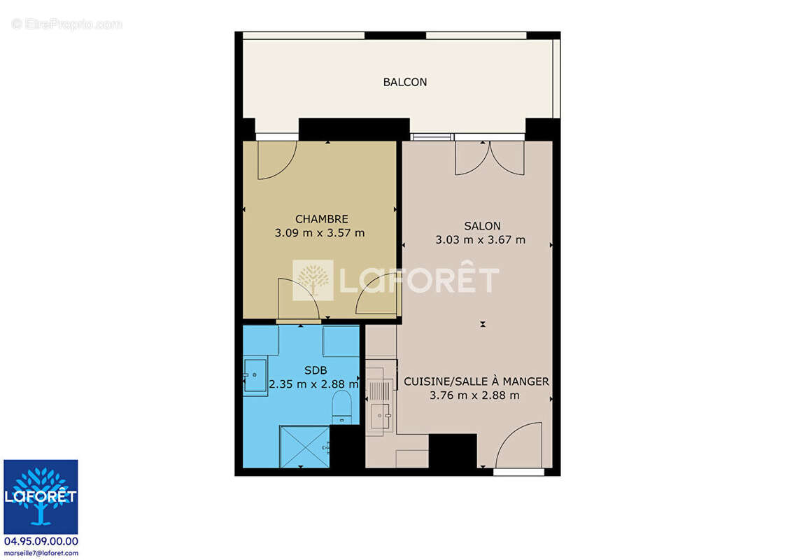 Appartement T2 de 39m2 avec terrasse de 10m2 - photo 8