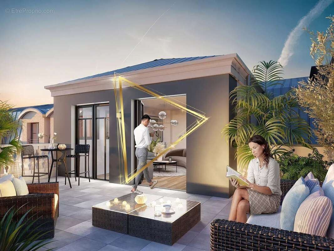 T4 avec deux terrasses, balcon, cave et parking. - photo 2