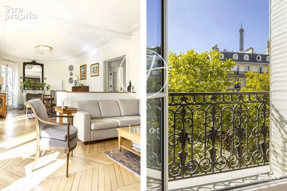Paris 7e - GROS CAILLOU / BOSQUET - Appartement - 4 pièces - 106,21m² Carrez - 107,47m² au sol - 2 chambres - Vues sur monument - photo 4