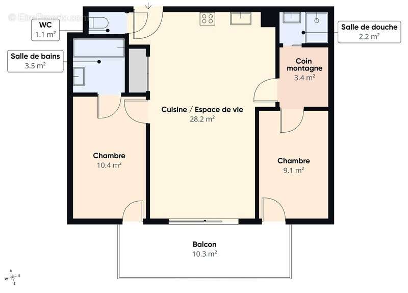 Haute Savoie (74), à vendre SAMOENS - Domaine skiable Grand Massif - Appartement T3 bis - photo 15