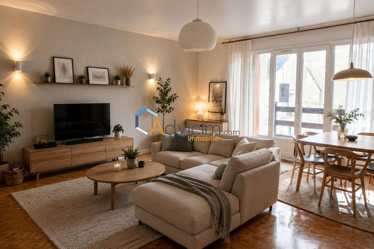 salon meublé avec IA - Maison à SEIGNELAY