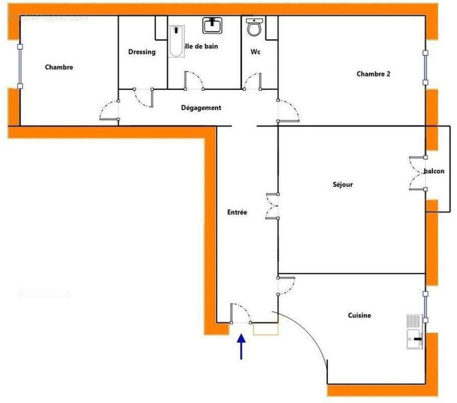 Appartement à PARIS-20E