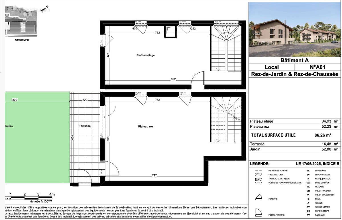 Local professionel neuf  86 m2  terrasse  3 stationnements exterieurs - espace jardin - filliere aviernoz - photo 6