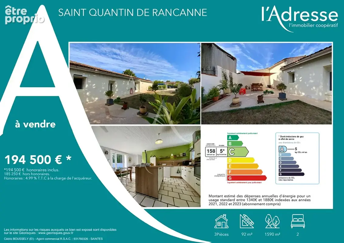 Maison Saint Quantin De Rancanne 3 pièce(s) 90 m2 - photo 4