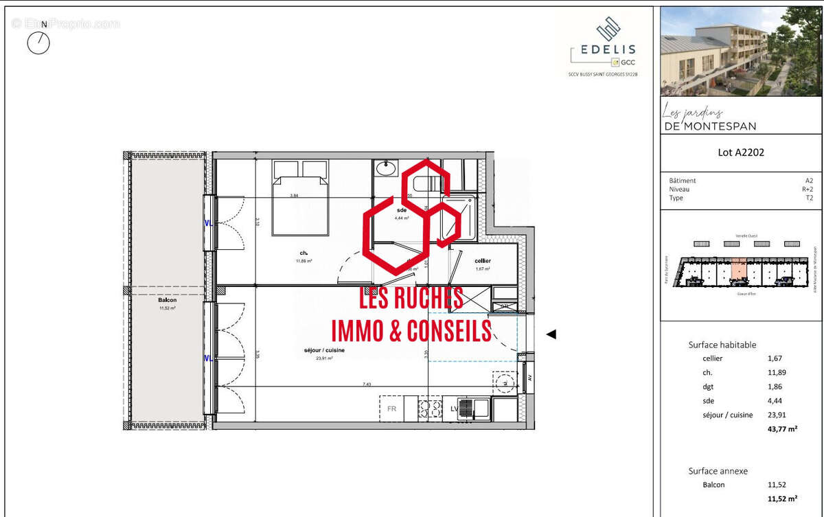 Appartement à BUSSY-SAINT-GEORGES