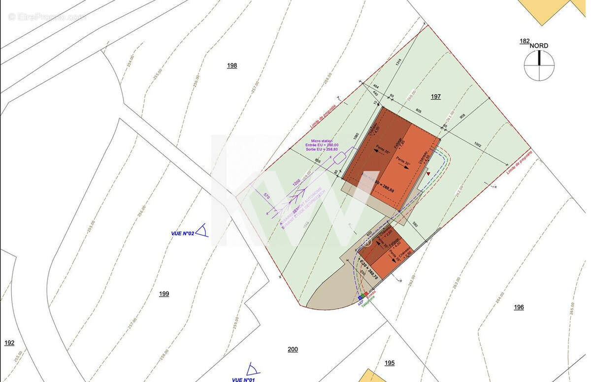 Plan de masse - Maison à EVANS