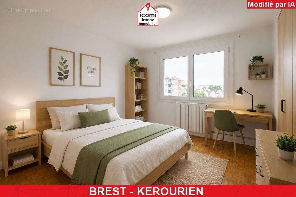 Finistere - brest (29200) - a vendre - appartement 78 m² - 3 chambres - balcon - cave - ascenseur - chaudiere gaz de ville de  2 - photo 3