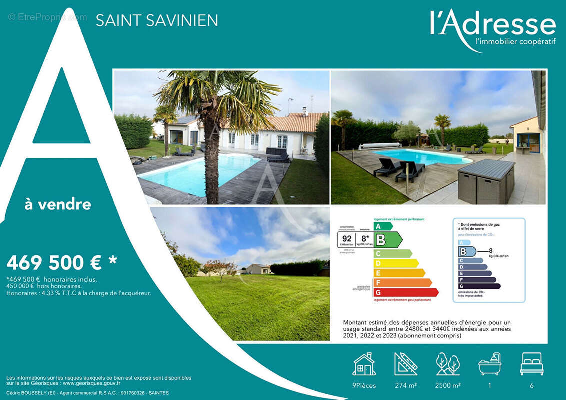Maison Saint-savinien 9 pièce(s) piscine et local professionnel - photo 4