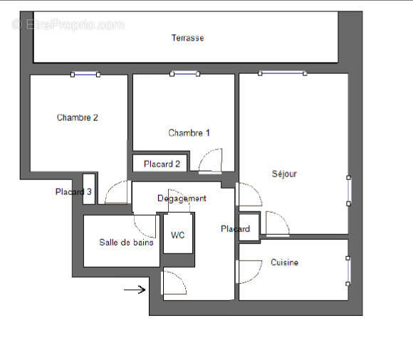 Appartement T3 Ascenseur et stationnement privé - photo 7
