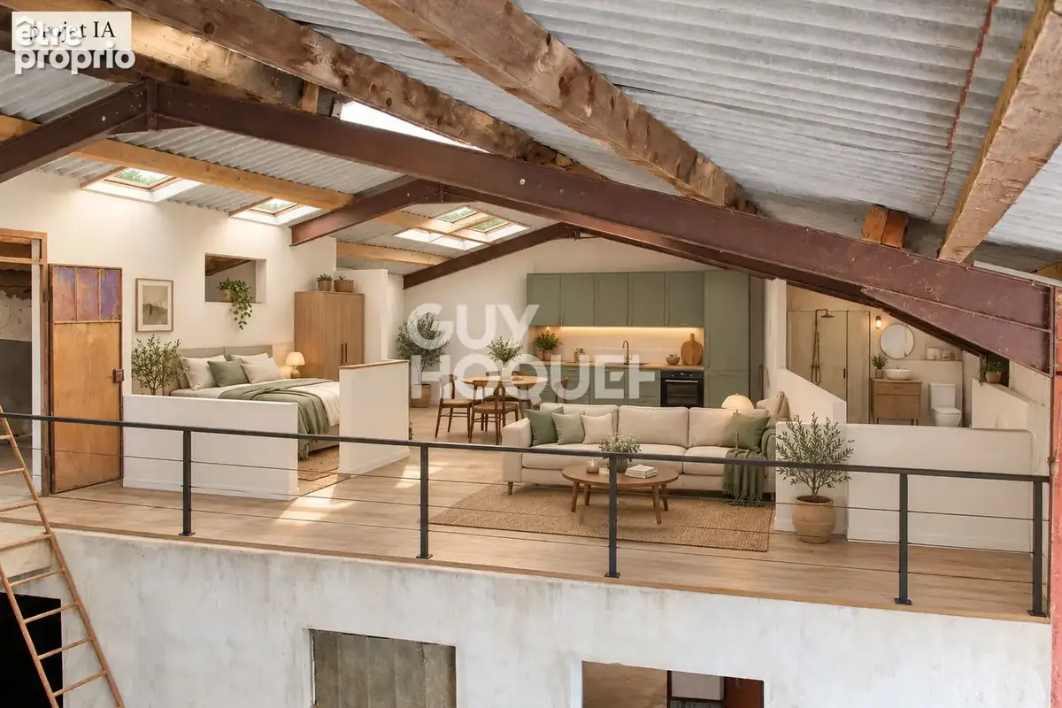 Ensemble immobilier avec habitation, hangars et terrain de 26,13 ares - photo 17