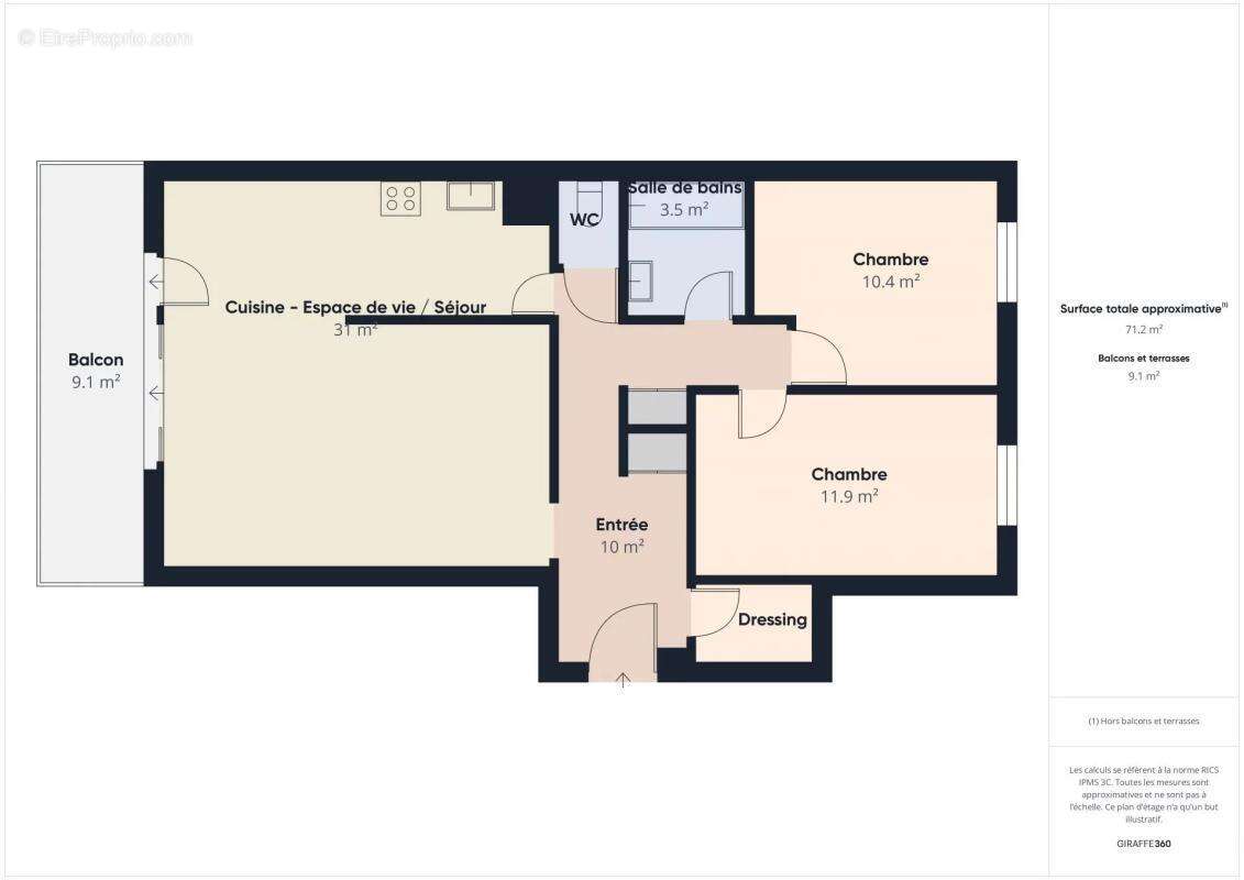 Appartement à MARSEILLE-8E