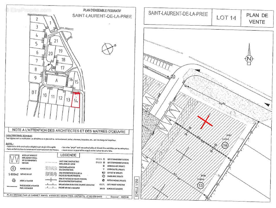 Terrain à SAINT-LAURENT-DE-LA-PREE