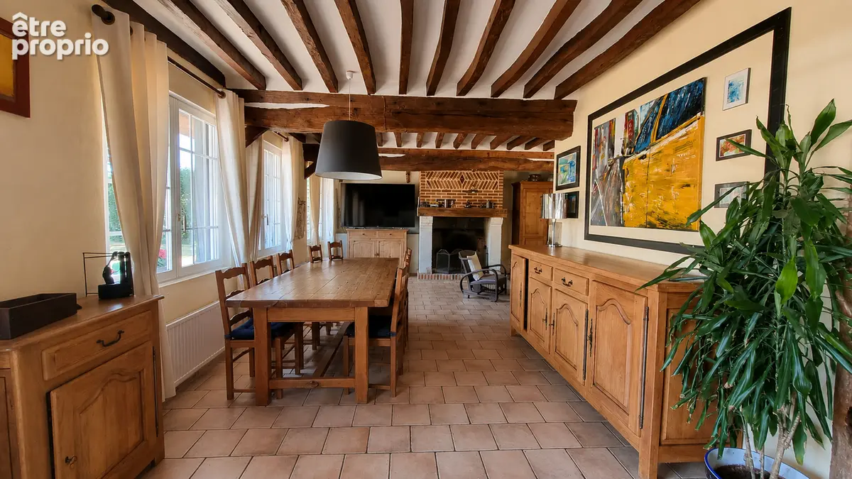 Chaumière à vendre - Valliquerville - 141,25 m² - 4 chambres - Piscine chauffée - Parc arboré - Bâtiment - photo 9