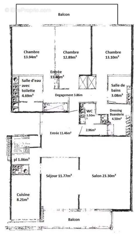 Appartement à PARIS-16E