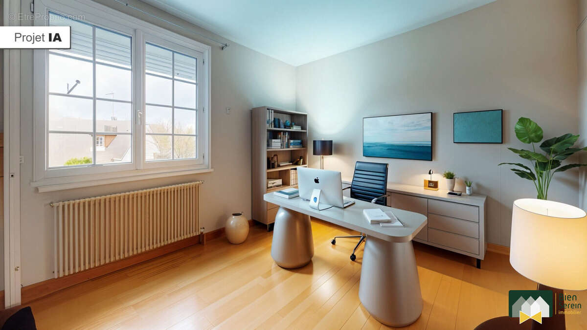 Projection Chambre / bureau rdc  - Maison à LEVES