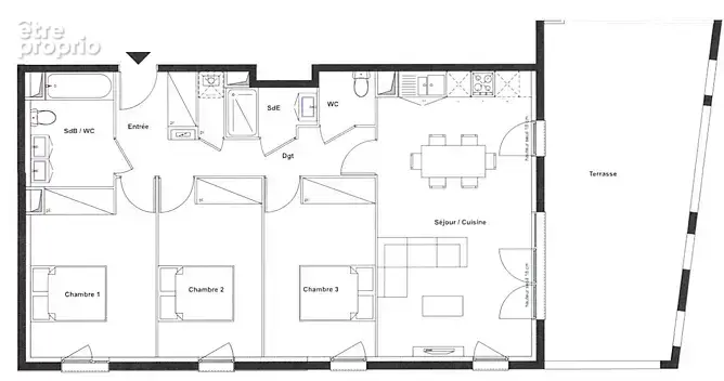 Magnifique appartement de type T4 avec terrasse en dernier etage - photo 10