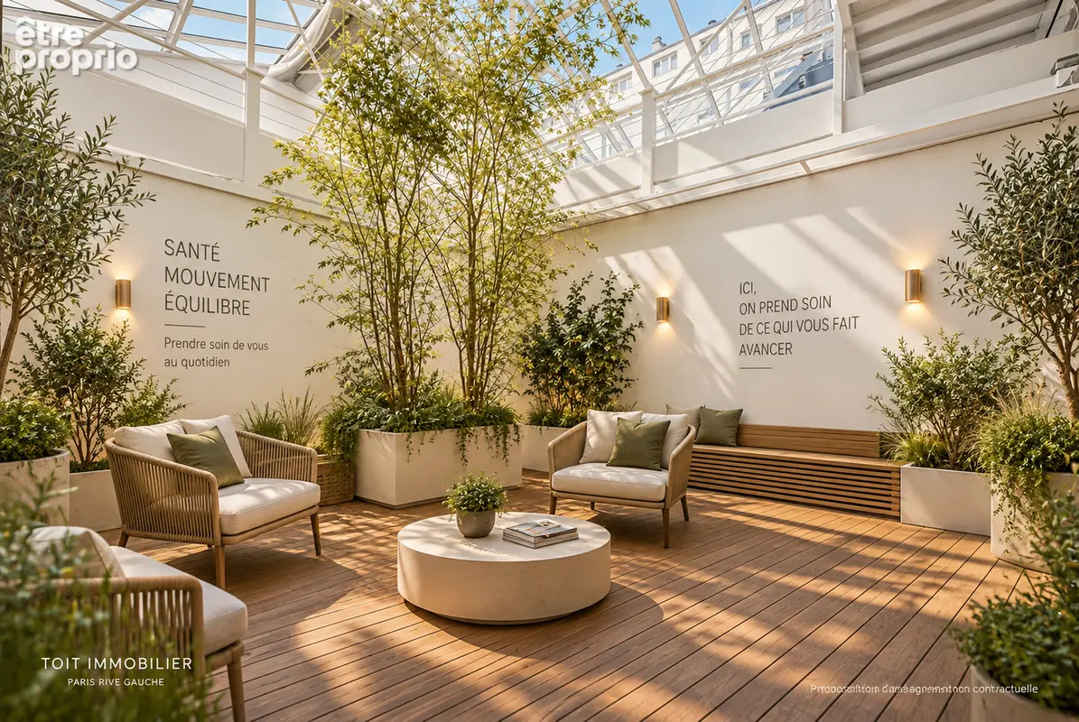 PARIS 14ème - Mouton Duvernet - Bureaux lumineux avec patio privatif . - photo 2