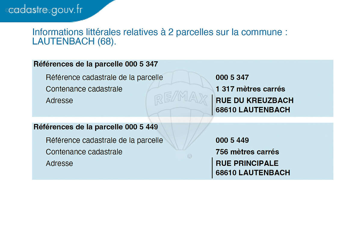 Terrain à LAUTENBACH