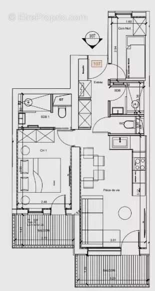 Appartement à LES ALLUES
