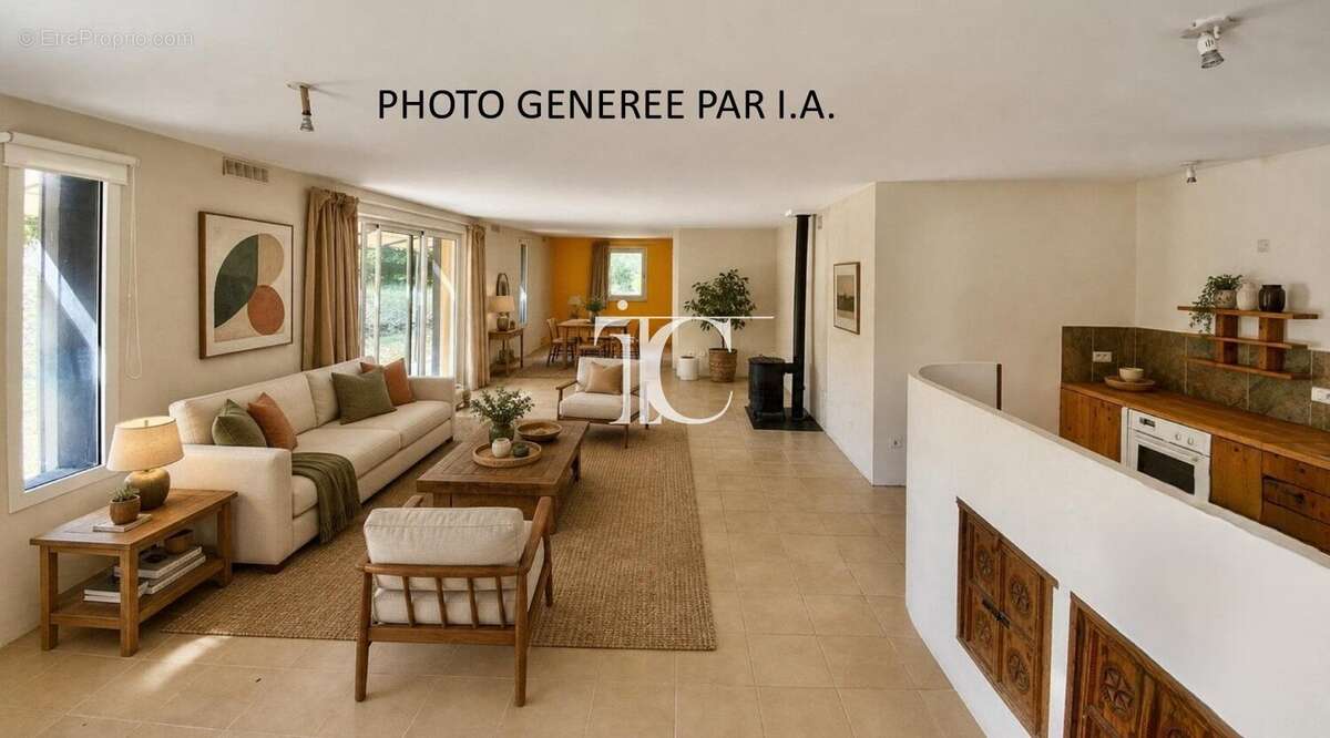 Secteur lussan, maison plain-pied 180m2 de conception bio-climatique, sur parcelle 6055m2 - photo 5
