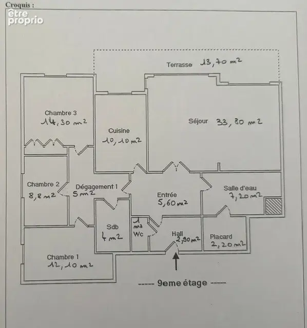 Appartement T4   107m2 -9eme et dernier étage - Visite virtuelle disponible sur demande - photo 21