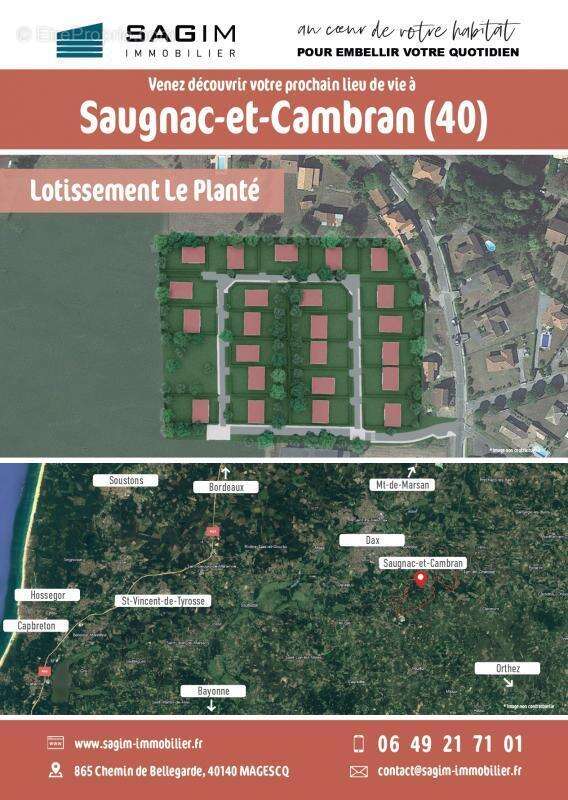 Terrain à SAUGNAC-ET-CAMBRAN