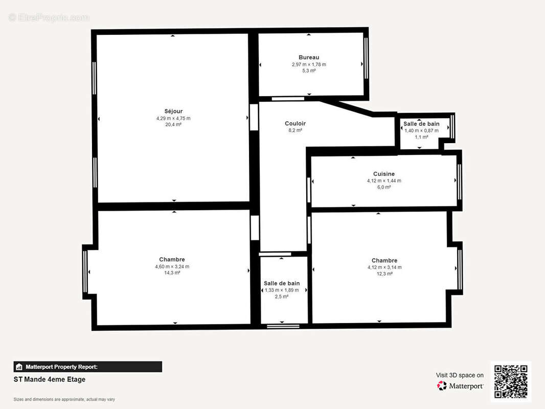 Appt 3P / 2 chambres - Très bon état - St Mande - 70 m2 - photo 13