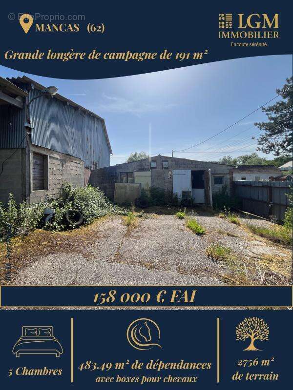Longère de 191 m² avec 5 chambres, plus de 400 m² de dépendances et box pour chevaux à mencas - photo 7