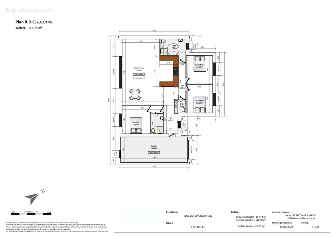 Maison à BRETTEVILLE-SUR-LAIZE