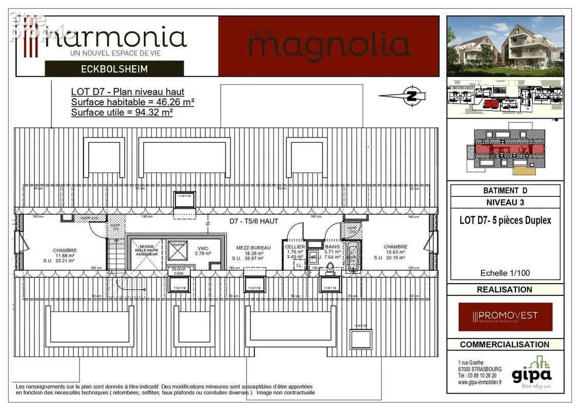 Appartement 5 pièces 116 m² à vendre à Eckbolsheim (67201) - photo 2