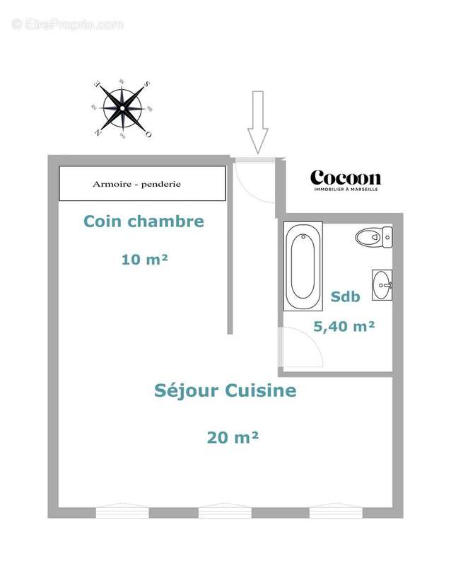 Appartement à MARSEILLE-1E